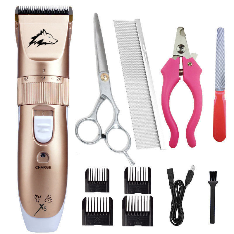 JMT-410506 Multifunctional Pet Hair Clipper Set with USB Charging and 5-Speed Adjustable Blade