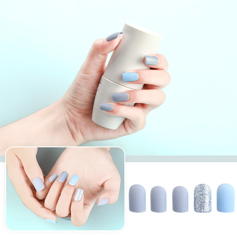 JMT-410570 Waterproof DIY Glitter Fake Nail Patch Set - 30 Pieces with Nail Sequins