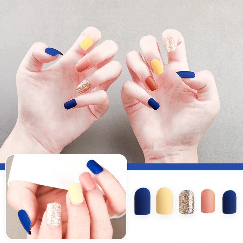 JMT-410570 Waterproof DIY Glitter Fake Nail Patch Set - 30 Pieces with Nail Sequins