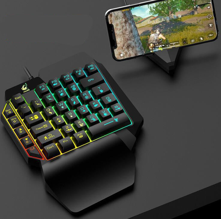 JMT-410890 Eat Chicken Game Set with One-Handed Controller and Gaming Mouse for IOS and Android Platforms