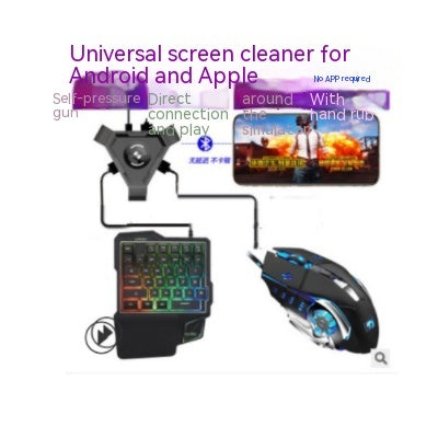 JMT-410890 Eat Chicken Game Set with One-Handed Controller and Gaming Mouse for IOS and Android Platforms
