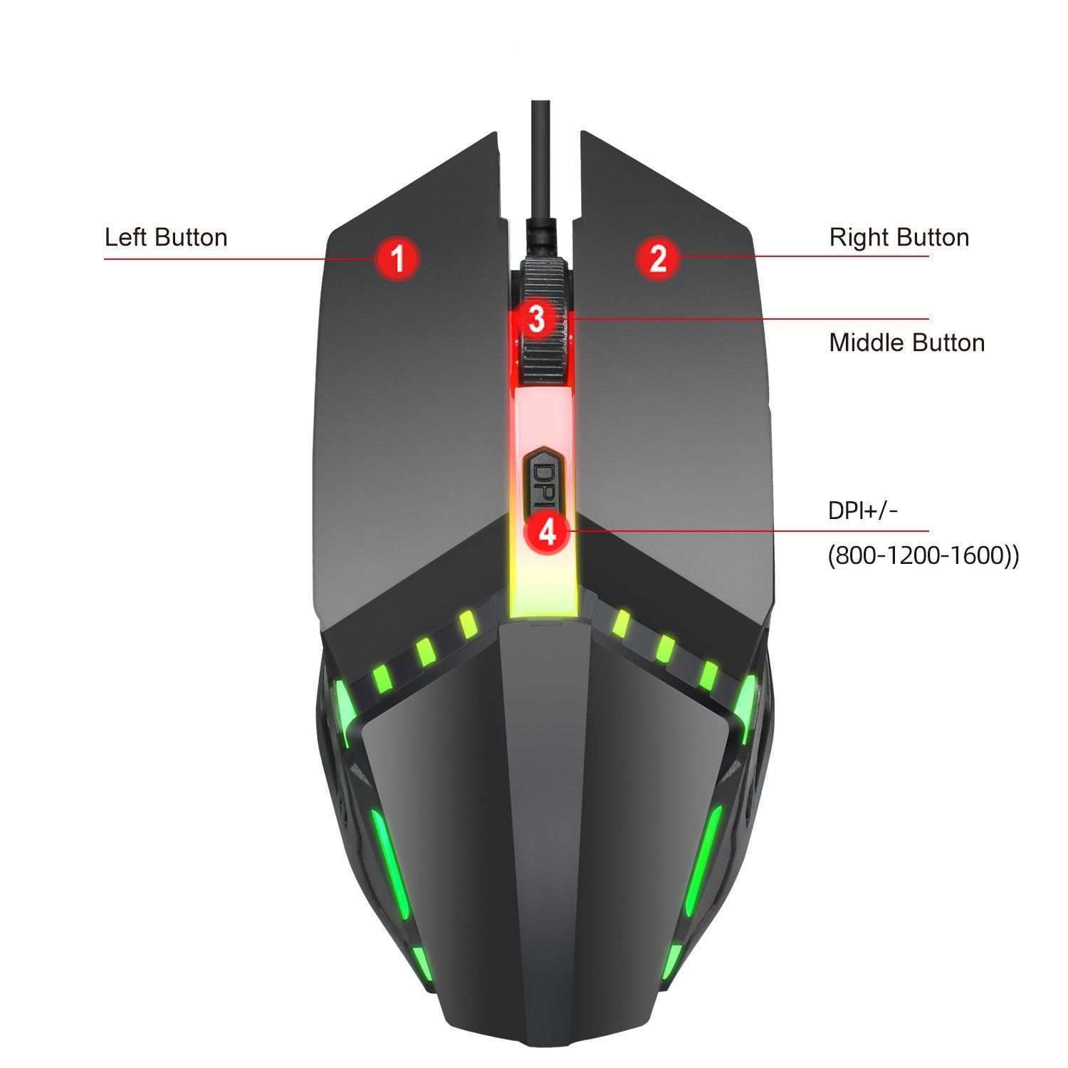 JMT-410890 Eat Chicken Game Set with One-Handed Controller and Gaming Mouse for IOS and Android Platforms