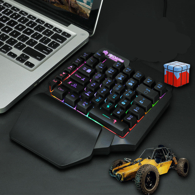 JMT-410890 Eat Chicken Game Set with One-Handed Controller and Gaming Mouse for IOS and Android Platforms