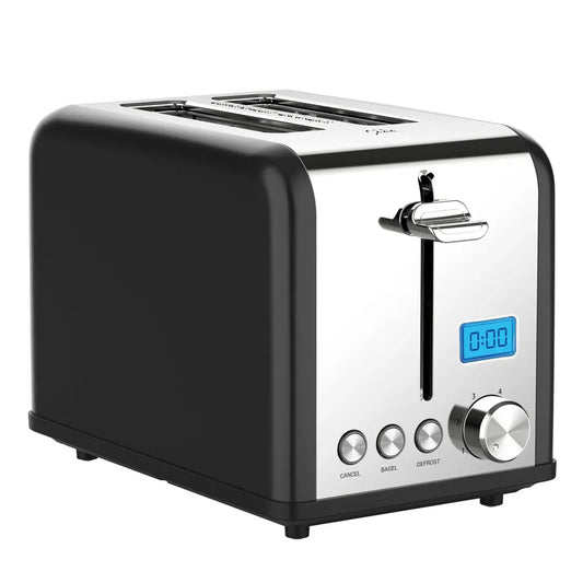 JMT-411082 Digital 2 Slice Toaster with LCD Display - Smart Kitchen Appliance for Precise Toasting