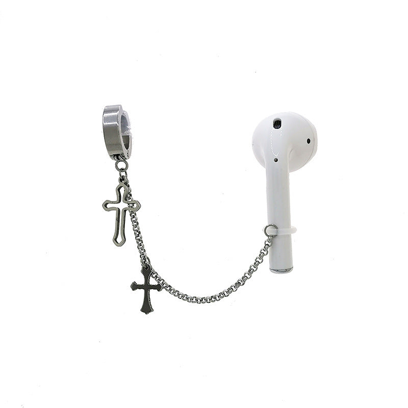 JMT-411402 Universal Non-Pierced Ear Clip for AirPods – Stainless Steel Anti-Lost Sports Earrings