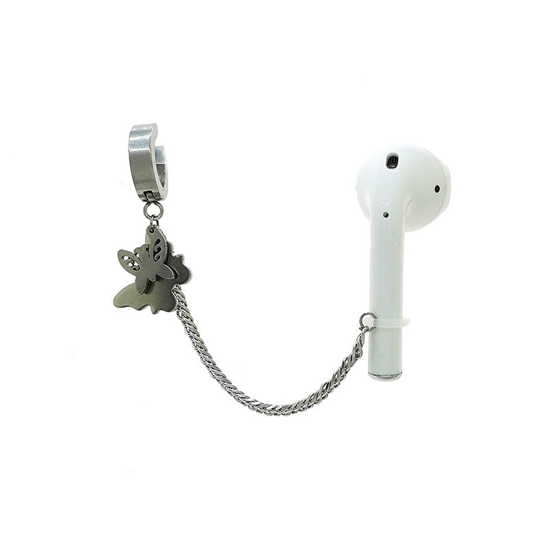 JMT-411402 Universal Non-Pierced Ear Clip for AirPods – Stainless Steel Anti-Lost Sports Earrings