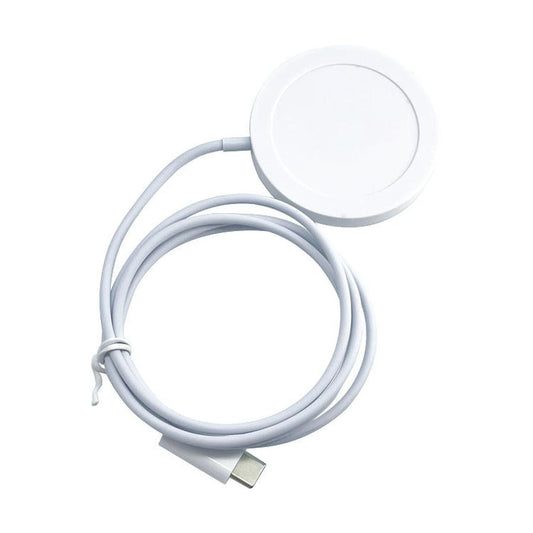 JMT-411594 15W Magnetic Wireless Charger, Fast Charging Induction Pad, Compatible with Most Mobile Phones, Type-C Input, ABS Material, 57MM Diameter