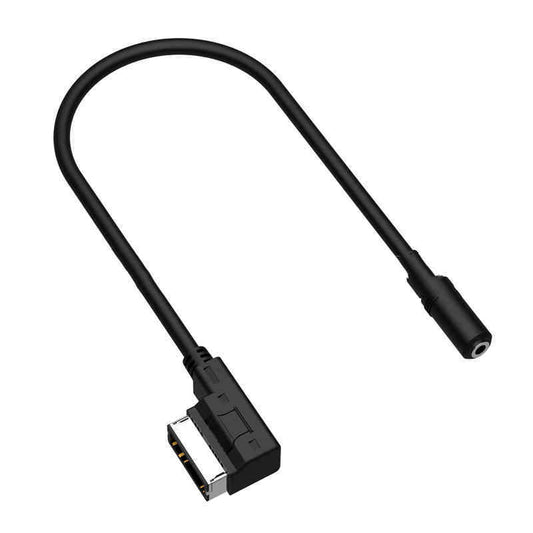 JMT-411594 AMI 3.5mm AUX Input Audio Transmission Cable for Headset Connection, Black, 0.35m