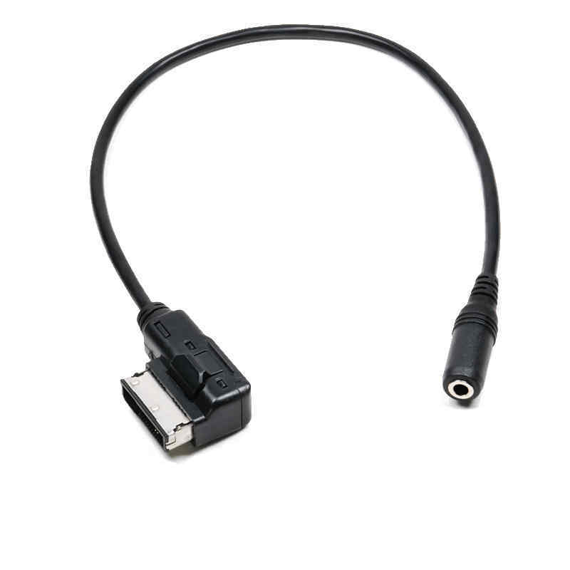 JMT-411594 AMI 3.5mm AUX Input Audio Transmission Cable for Headset Connection, Black, 0.35m