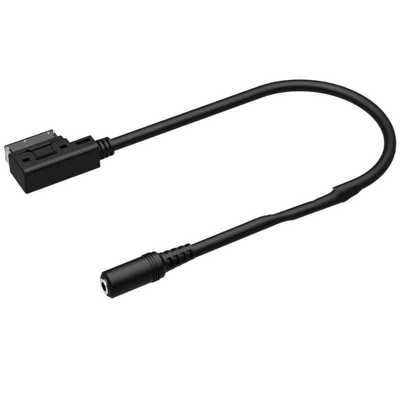 JMT-411594 AMI 3.5mm AUX Input Audio Transmission Cable for Headset Connection, Black, 0.35m