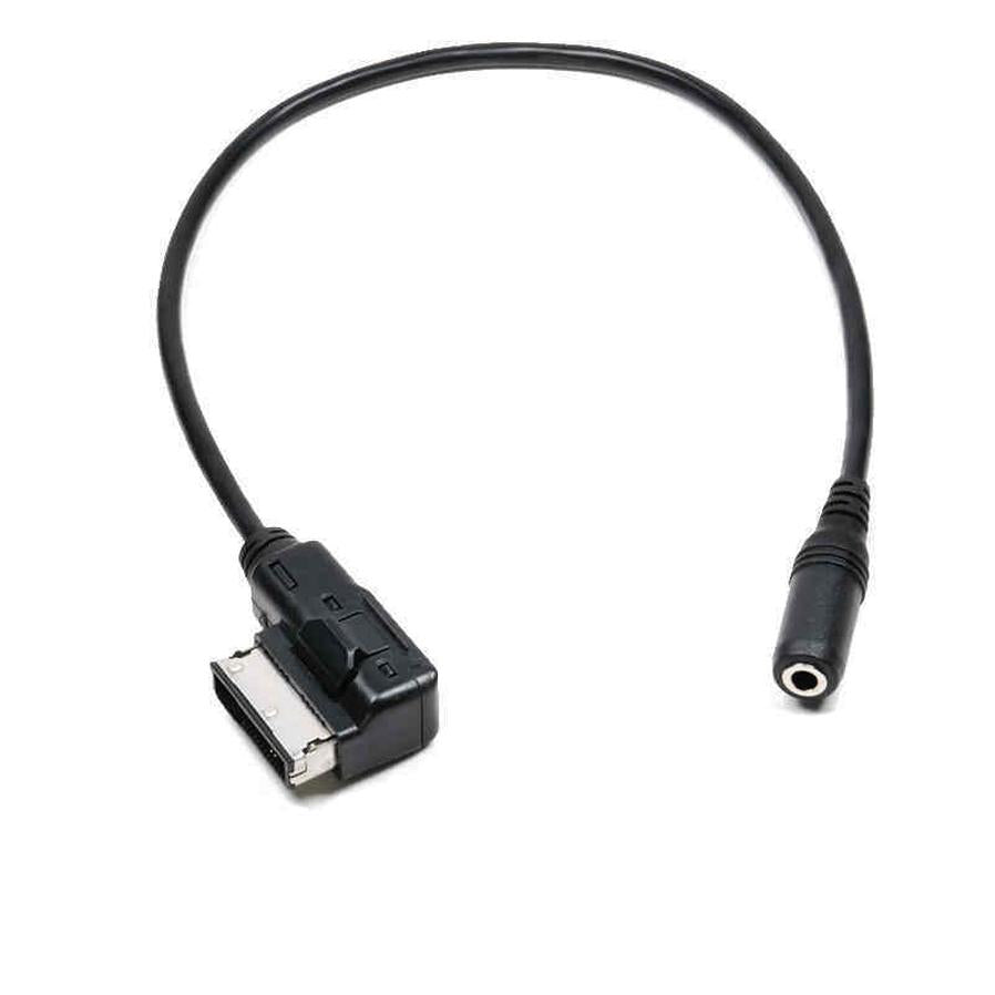 JMT-411594 AMI 3.5mm AUX Input Audio Transmission Cable for Headset Connection, Black, 0.35m