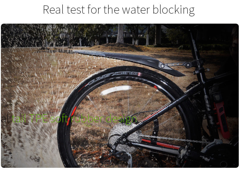 JMT-411722 Mountain Bike Mudguard for 24'-29' Bikes - Eco-Friendly Plastic & Soft Rubber, Quick Disassembly Design