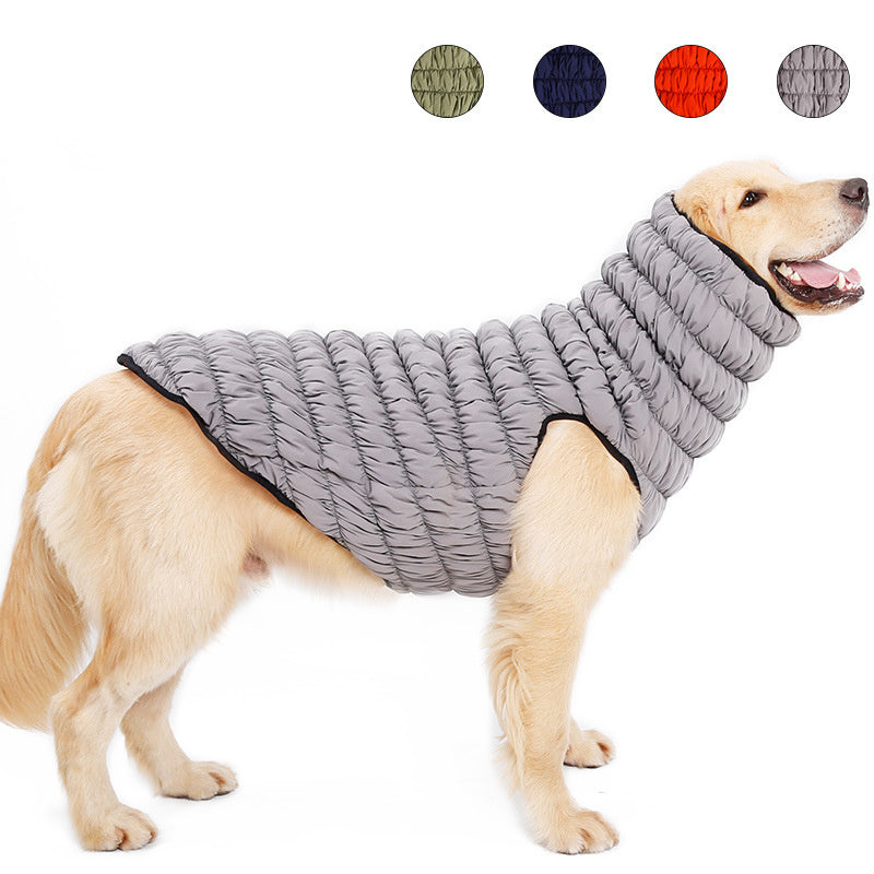 JMT-412042 Reversible Cotton Vest for Dogs with D-Ring Hole, Stretchy Design for Autumn and Winter