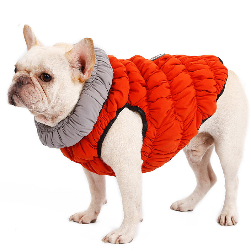 JMT-412042 Reversible Cotton Vest for Dogs with D-Ring Hole, Stretchy Design for Autumn and Winter