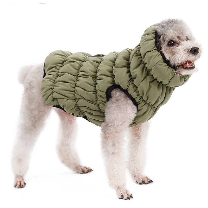 JMT-412042 Reversible Cotton Vest for Dogs with D-Ring Hole, Stretchy Design for Autumn and Winter