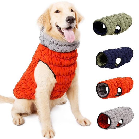 JMT-412042 Reversible Cotton Vest for Dogs with D-Ring Hole, Stretchy Design for Autumn and Winter