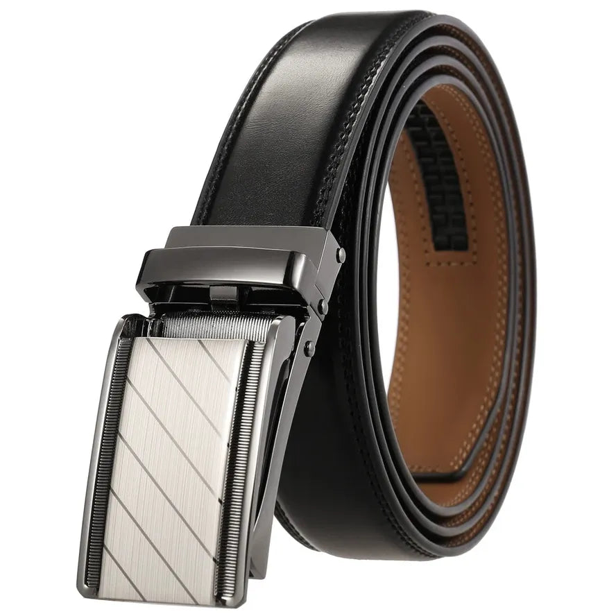 JMT-412170 Men's and Women's Zinc Alloy Buckle Adjustable Ratchet Belt – Model LY33-1853-2