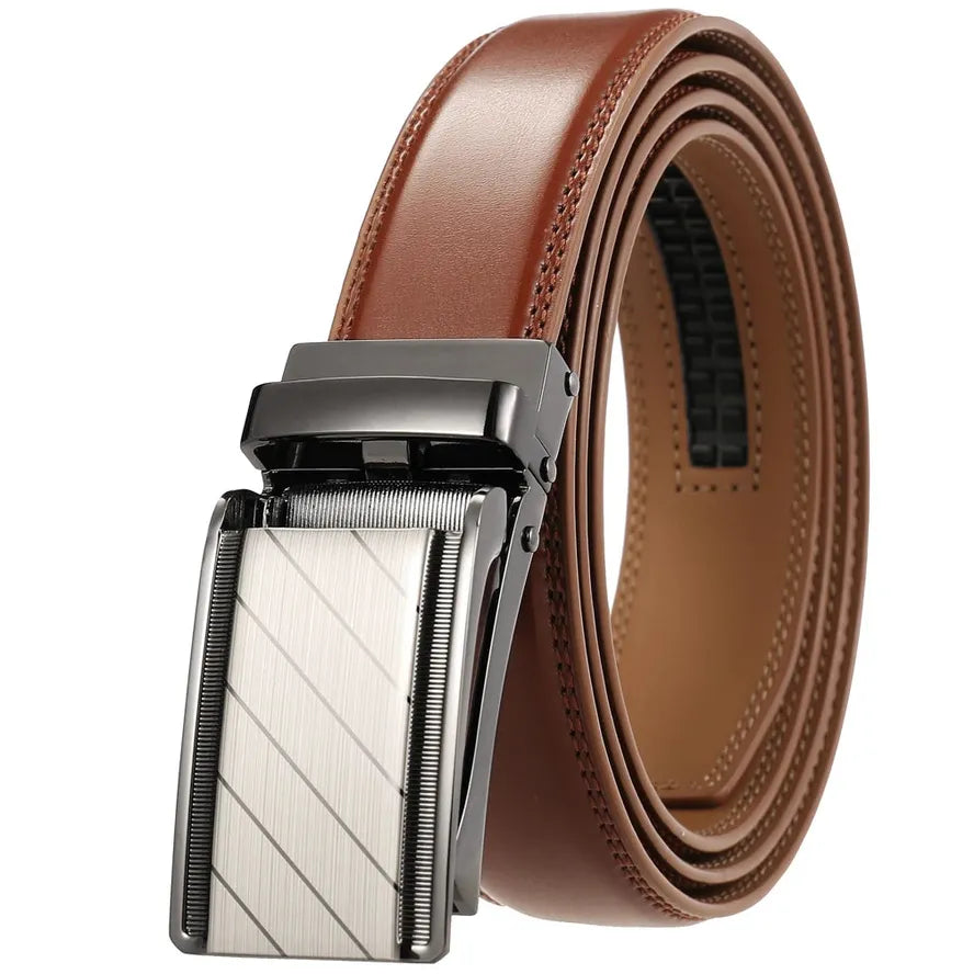 JMT-412170 Men's and Women's Zinc Alloy Buckle Adjustable Ratchet Belt – Model LY33-1853-2