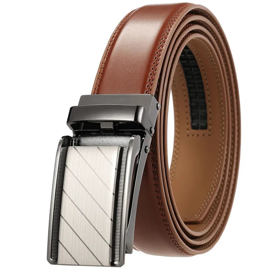 JMT-412170 Men's and Women's Zinc Alloy Buckle Adjustable Ratchet Belt – Model LY33-1853-2