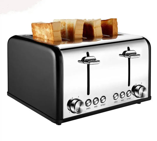 JMT-412234 4-Slice Automatic Pop-Up Toaster with Custom Pattern Design for Kitchen Use