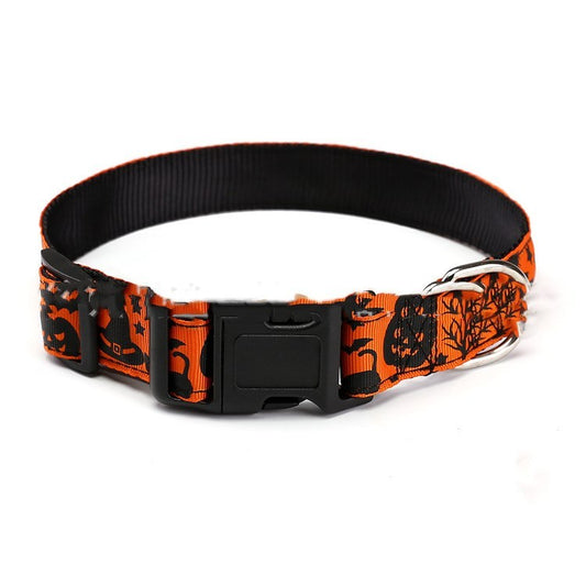 JMT-412234 Halloween-Themed Nylon Pet Collars - Various Designs and Sizes Available