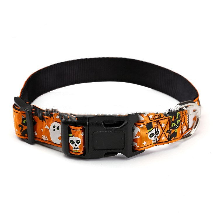 JMT-412234 Halloween-Themed Nylon Pet Collars - Various Designs and Sizes Available