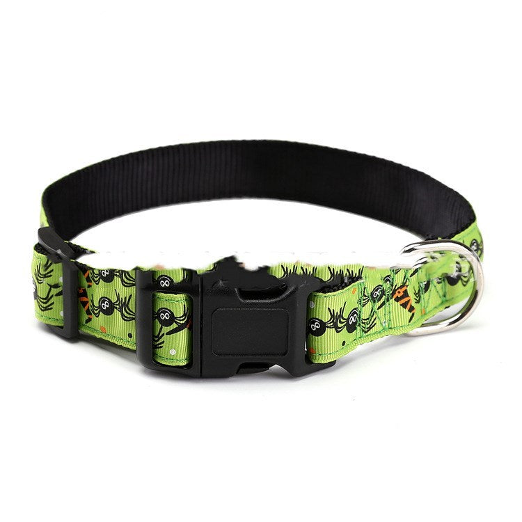 JMT-412234 Halloween-Themed Nylon Pet Collars - Various Designs and Sizes Available