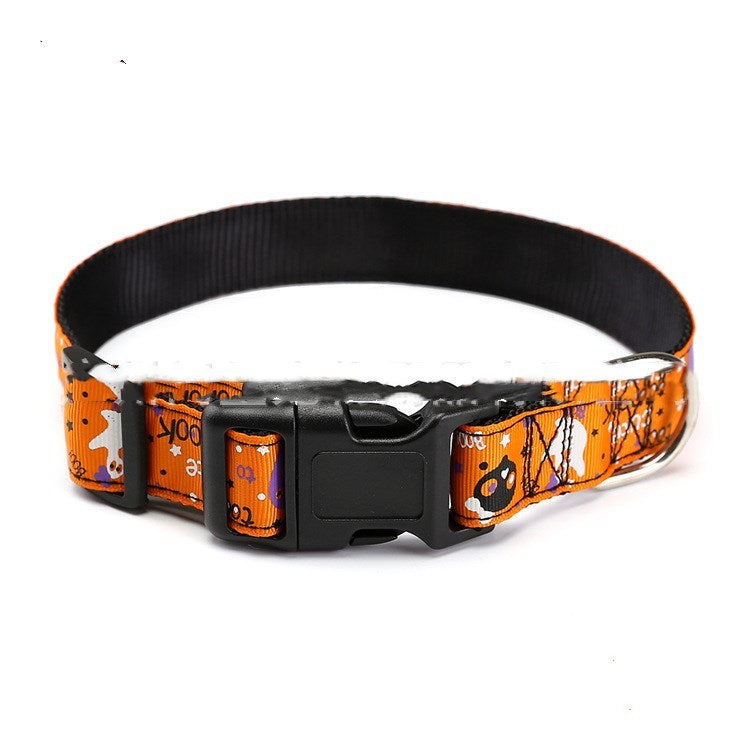 JMT-412234 Halloween-Themed Nylon Pet Collars - Various Designs and Sizes Available