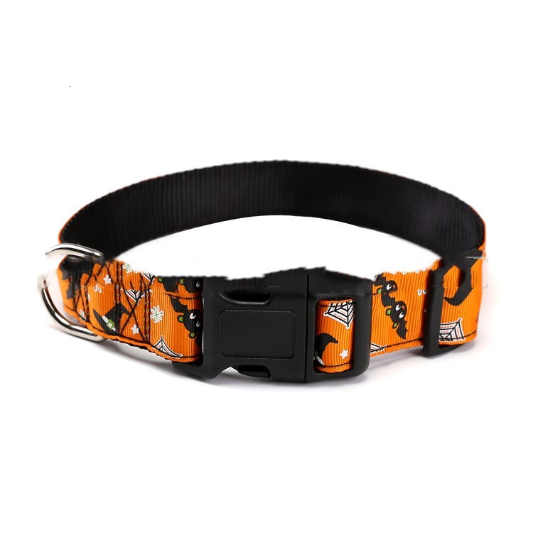 JMT-412234 Halloween-Themed Nylon Pet Collars - Various Designs and Sizes Available