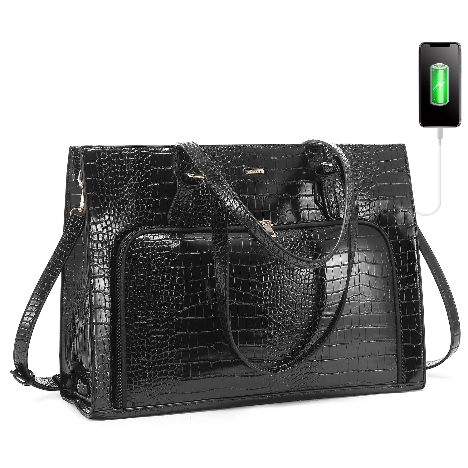 JMT-412234 Women’s Fashion Tote Bag with USB Port for 15.6 Inch Laptops