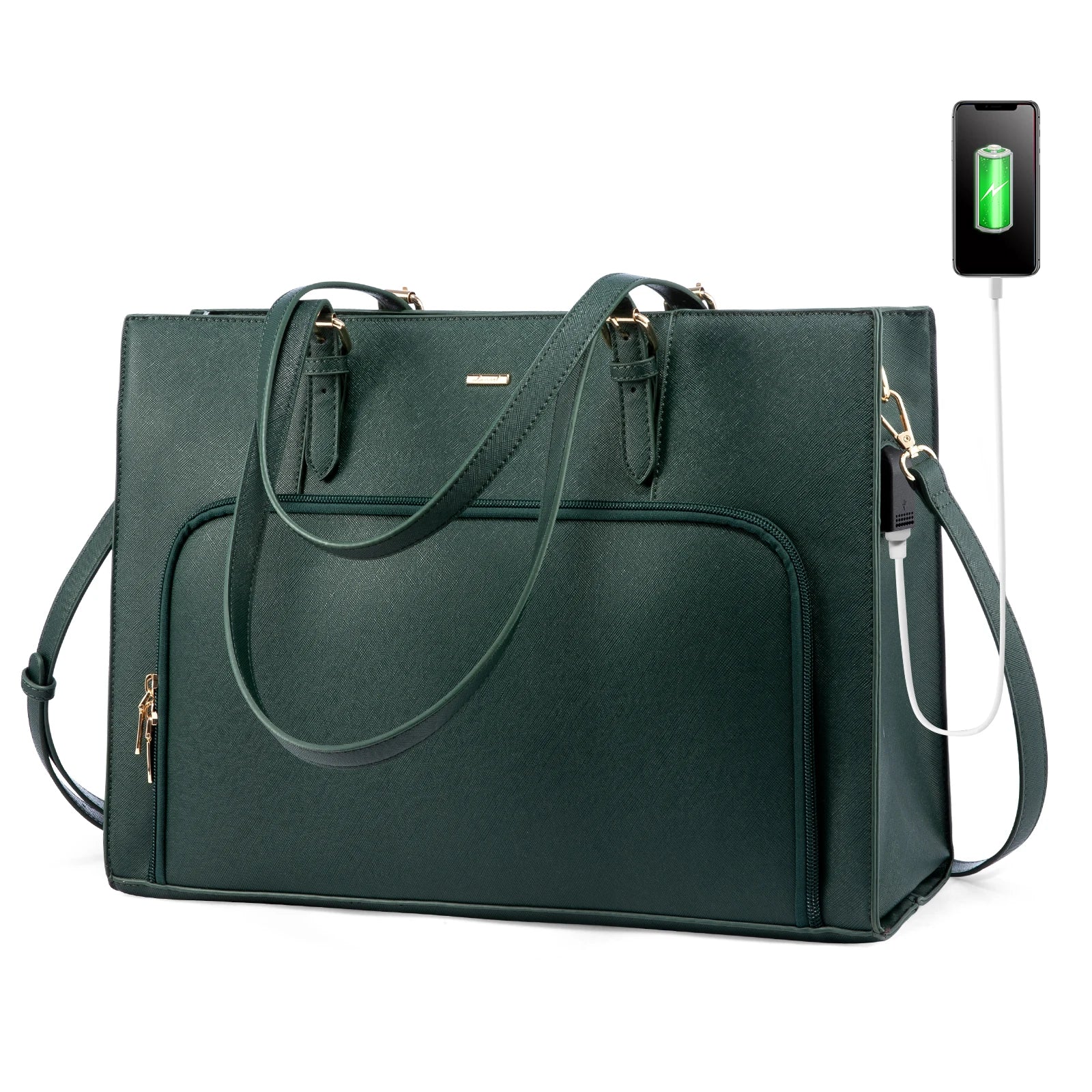 JMT-412234 Women’s Fashion Tote Bag with USB Port for 15.6 Inch Laptops