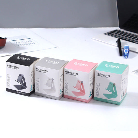JMT-412426 Adjustable Folding Mobile Phone Holder for Desktop Use – Black, White, Pink, Blue