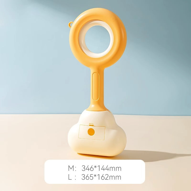 JMT-412554 Cloud-Shaped Pooper Scooper for Dogs and Cats - Comfortable No-Contact Waste Cleanup Tool in White and Blue