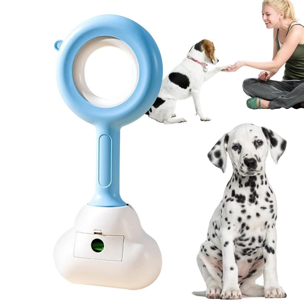 JMT-412554 Cloud-Shaped Pooper Scooper for Dogs and Cats - Comfortable No-Contact Waste Cleanup Tool in White and Blue