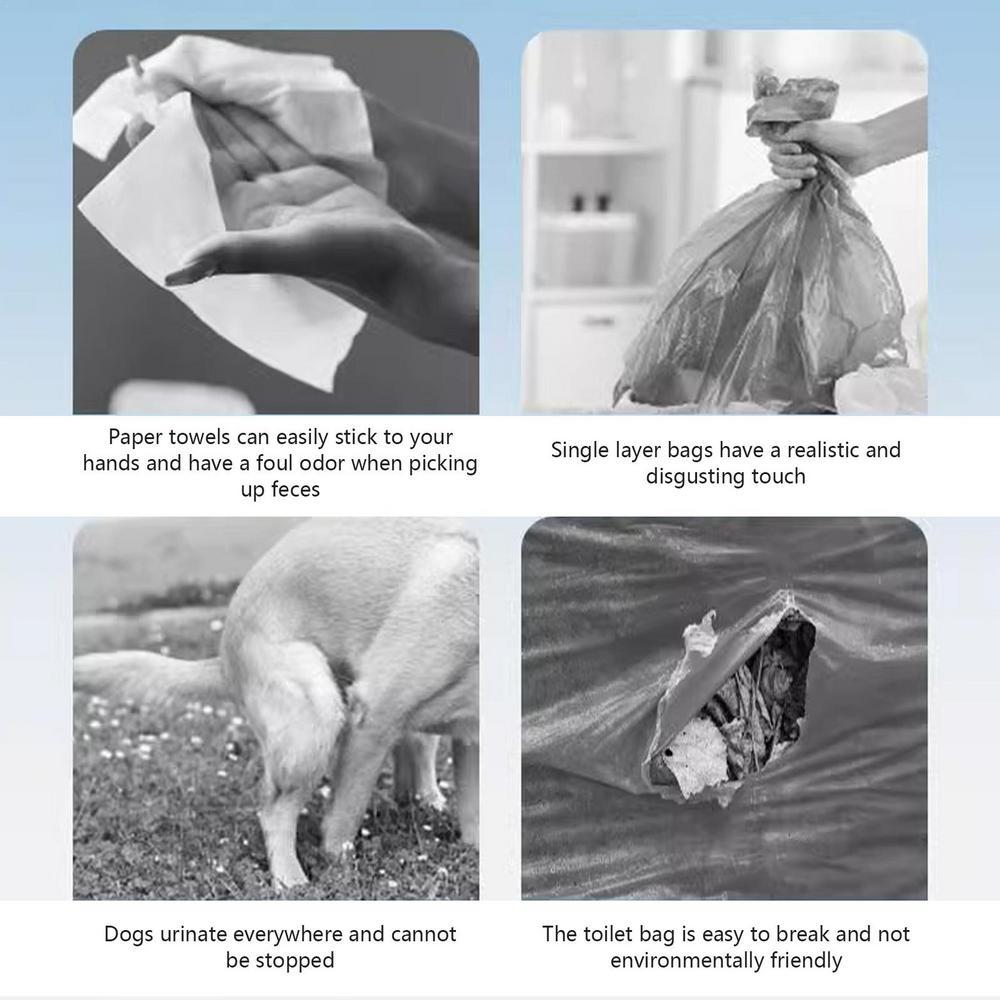 JMT-412554 Cloud-Shaped Pooper Scooper for Dogs and Cats - Comfortable No-Contact Waste Cleanup Tool in White and Blue