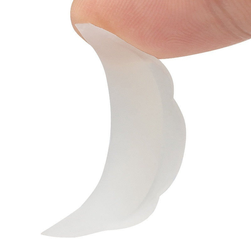 JMT-412682 Silicone Gaskets for Eyelash Planting - 5 Pairs White & Pink Sunflower Edge