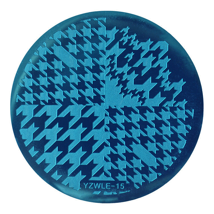 JMT-412874 DIY Nail Art Steel Plate Template - Blue, 5.6CM, 3-Year Shelf Life