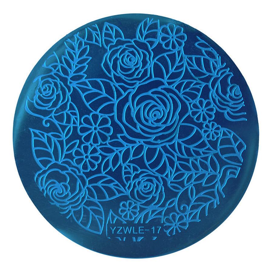 JMT-412874 DIY Nail Art Steel Plate Template - Blue, 5.6CM, 3-Year Shelf Life