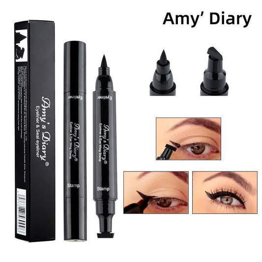 JMT-413002 Dual-Ended Liquid Eyeliner - Quick-Drying, Waterproof, Smudge-Proof in Black