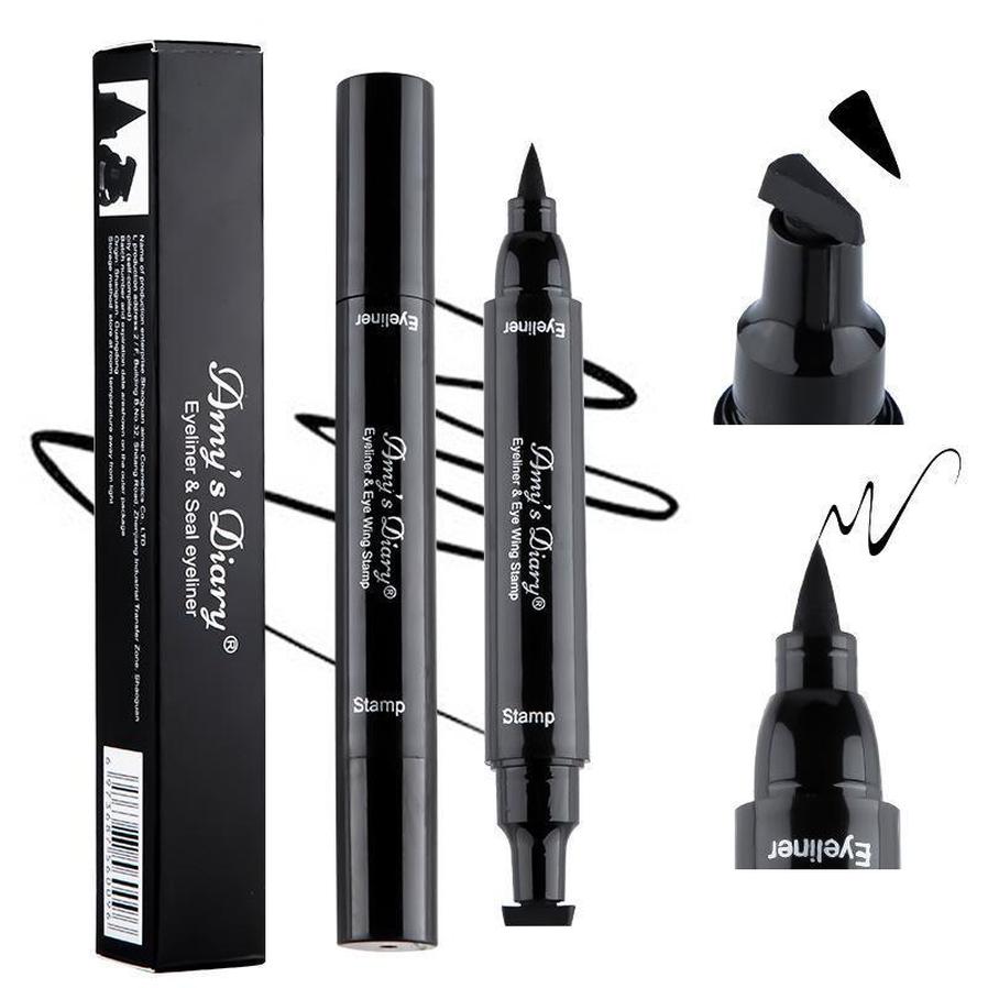 JMT-413002 Dual-Ended Liquid Eyeliner - Quick-Drying, Waterproof, Smudge-Proof in Black