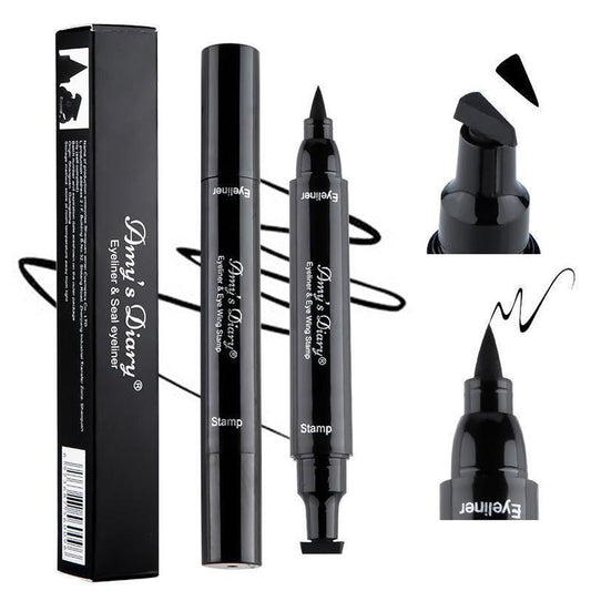 JMT-413002 Dual-Ended Liquid Eyeliner - Quick-Drying, Waterproof, Smudge-Proof in Black
