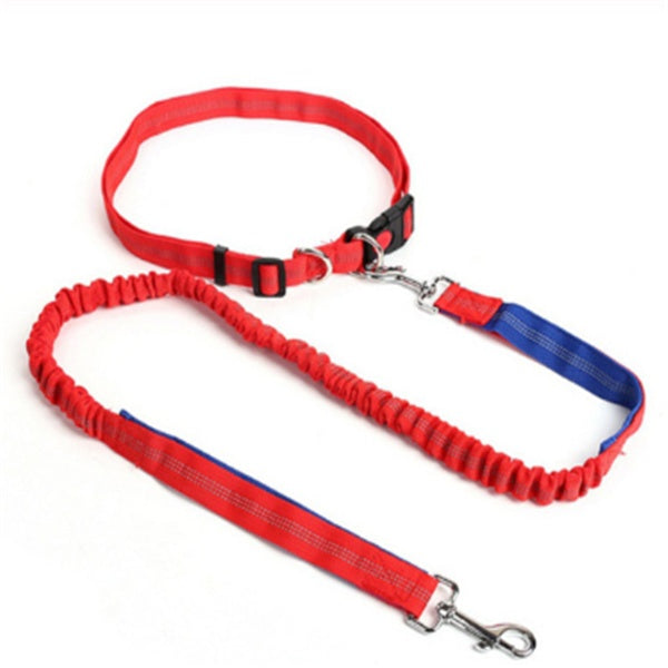 JMT-413066 Adjustable Traction Rope Dog Leash with Elastic Waistband and Reflective Strip