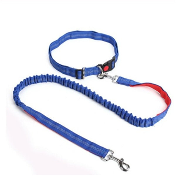 JMT-413066 Adjustable Traction Rope Dog Leash with Elastic Waistband and Reflective Strip