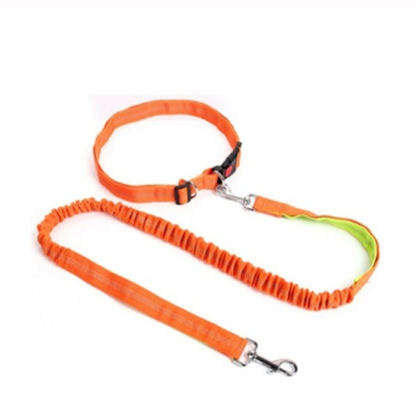 JMT-413066 Adjustable Traction Rope Dog Leash with Elastic Waistband and Reflective Strip