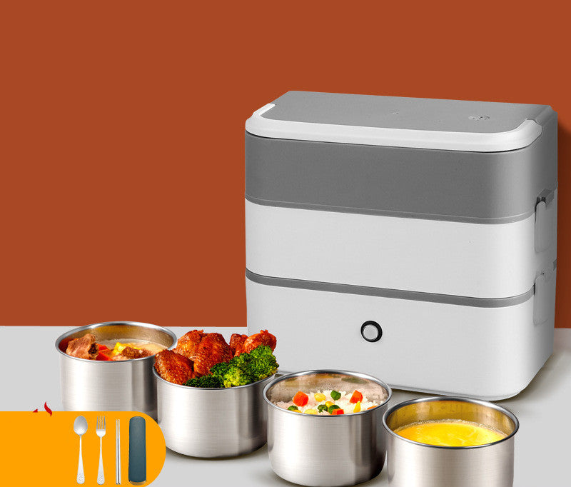 JMT-413066 Double-Layer Portable Electric Heated Lunch Box for On-the-Go Meals