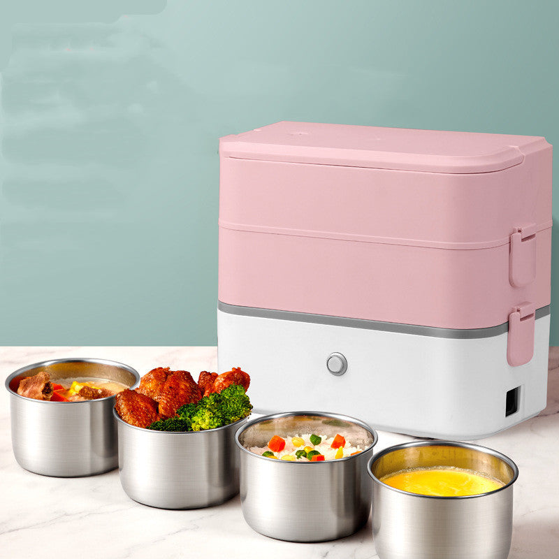 JMT-413066 Double-Layer Portable Electric Heated Lunch Box for On-the-Go Meals