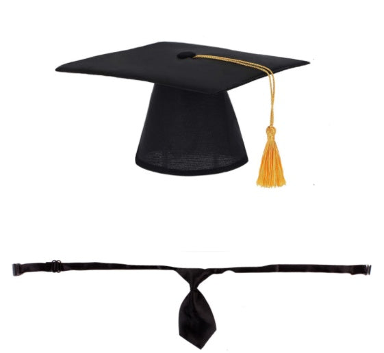 JMT-413386 Pet Graduation Costume Set with Adjustable Cap and Tie for Small and Medium Dogs