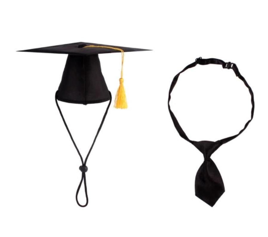 JMT-413386 Pet Graduation Costume Set with Adjustable Cap and Tie for Small and Medium Dogs
