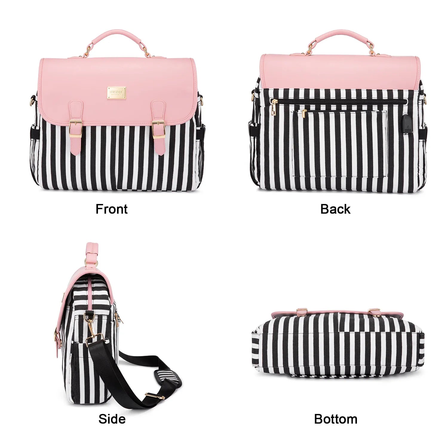 JMT-413386 Stylish 15.6 Inch Laptop Handbag - Versatile Messenger Crossbody Bag for Office Use