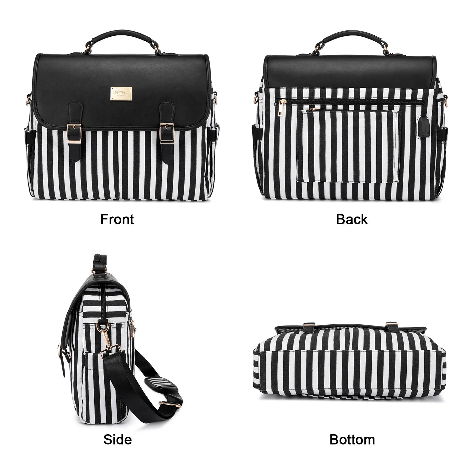JMT-413386 Stylish 15.6 Inch Laptop Handbag - Versatile Messenger Crossbody Bag for Office Use